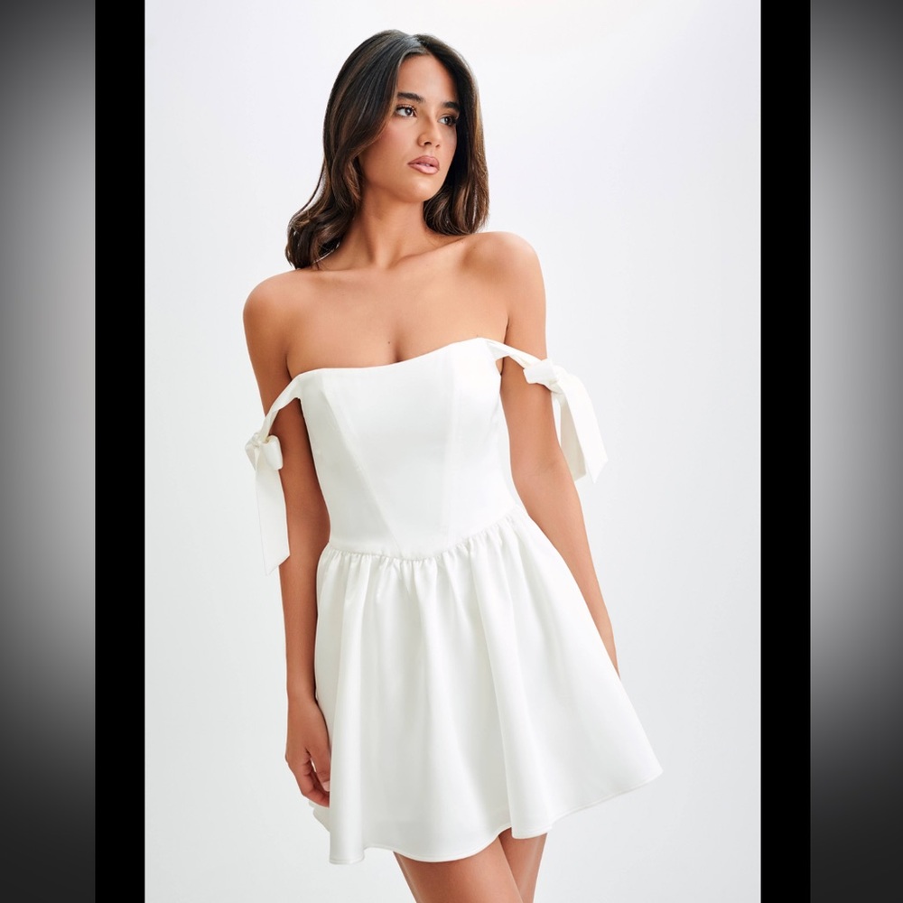 Meshki Rita Mini Dress in White